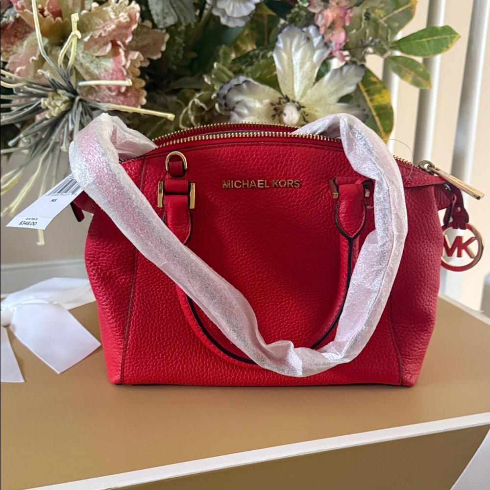 Michael Kors Crossbody Satchel DK Sangrias Color Beautiful 10X7.5